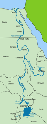 Kaart van de Nijl