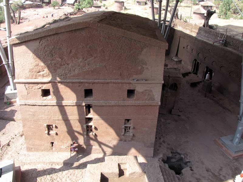 Dit is Bet Maryam, waarschijnlijk de oudste kerk van Lalibela.