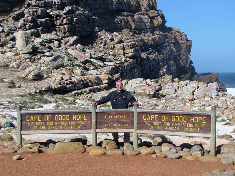 Kaap de Goede Hoop, het zuidelijkste puntje van Afrika.