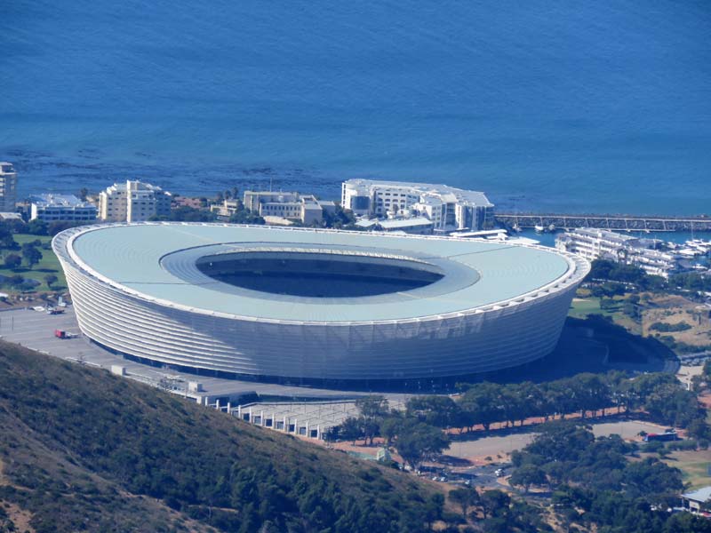 >Het nieuwe stadion voor de wereldkampioenschappen voetbal in 2010