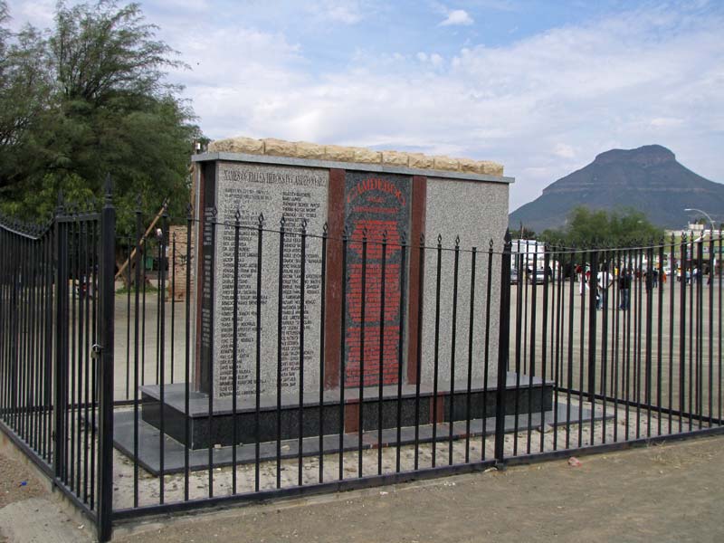 monument voor de slachtoffers van de strijd tegen de Apartheid.